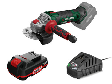 PARKSIDE® Aku uhlová brúska 20 V PWSA 20-Li D4 + Akumulátor 20 V/4 Ah PAP 20 B3 + Aku nabíjačka PLG 20 C1 20 V 2,4 A