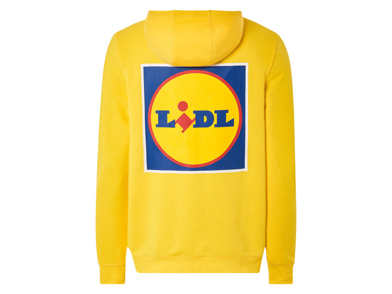 Žltá mikina s logom Lidl.