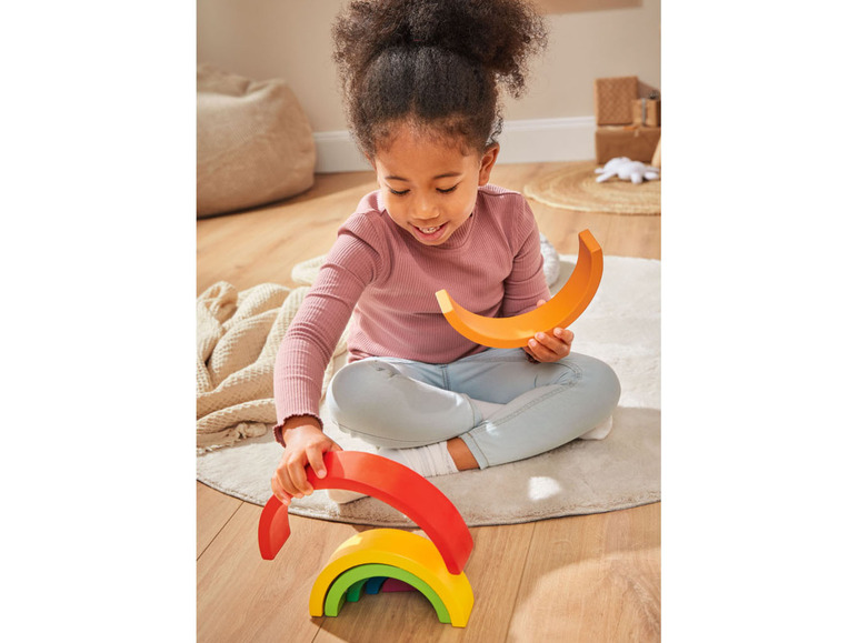 Prejsť na zobrazenie na celú obrazovku: Playtive Drevená dúhová Montessori hra, malá – obrázok 2