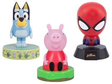 3D nočná lampa Bluey/Prasiatko Peppa/Spider-Man