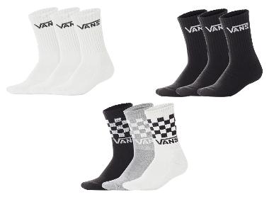 VANS Dámske/Pánske tenisové ponožky, 3 páry
