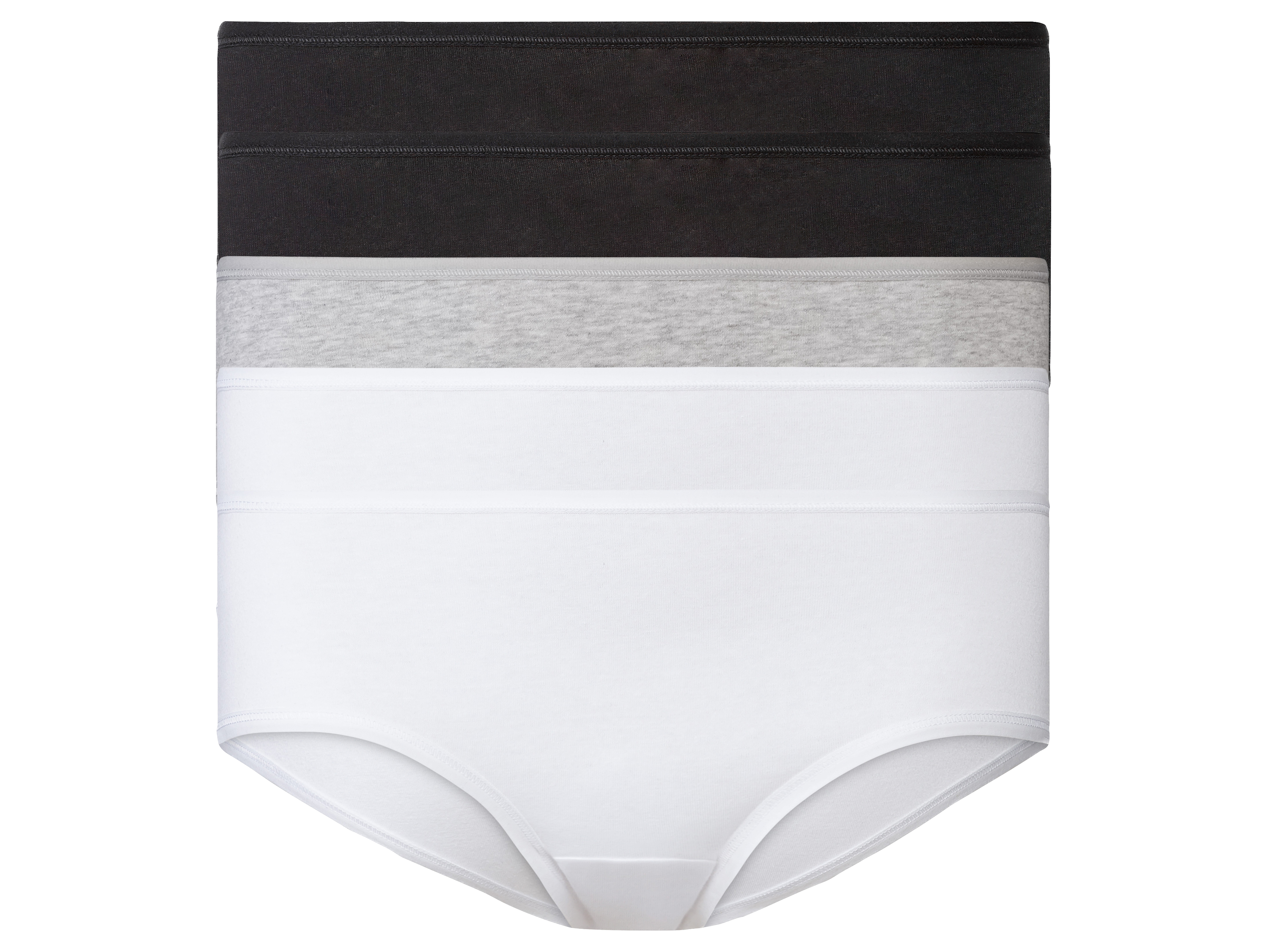 esmara® Dámske bedrové nohavičky, 5 kusov (S (36/38), čierna/sivá/biela)