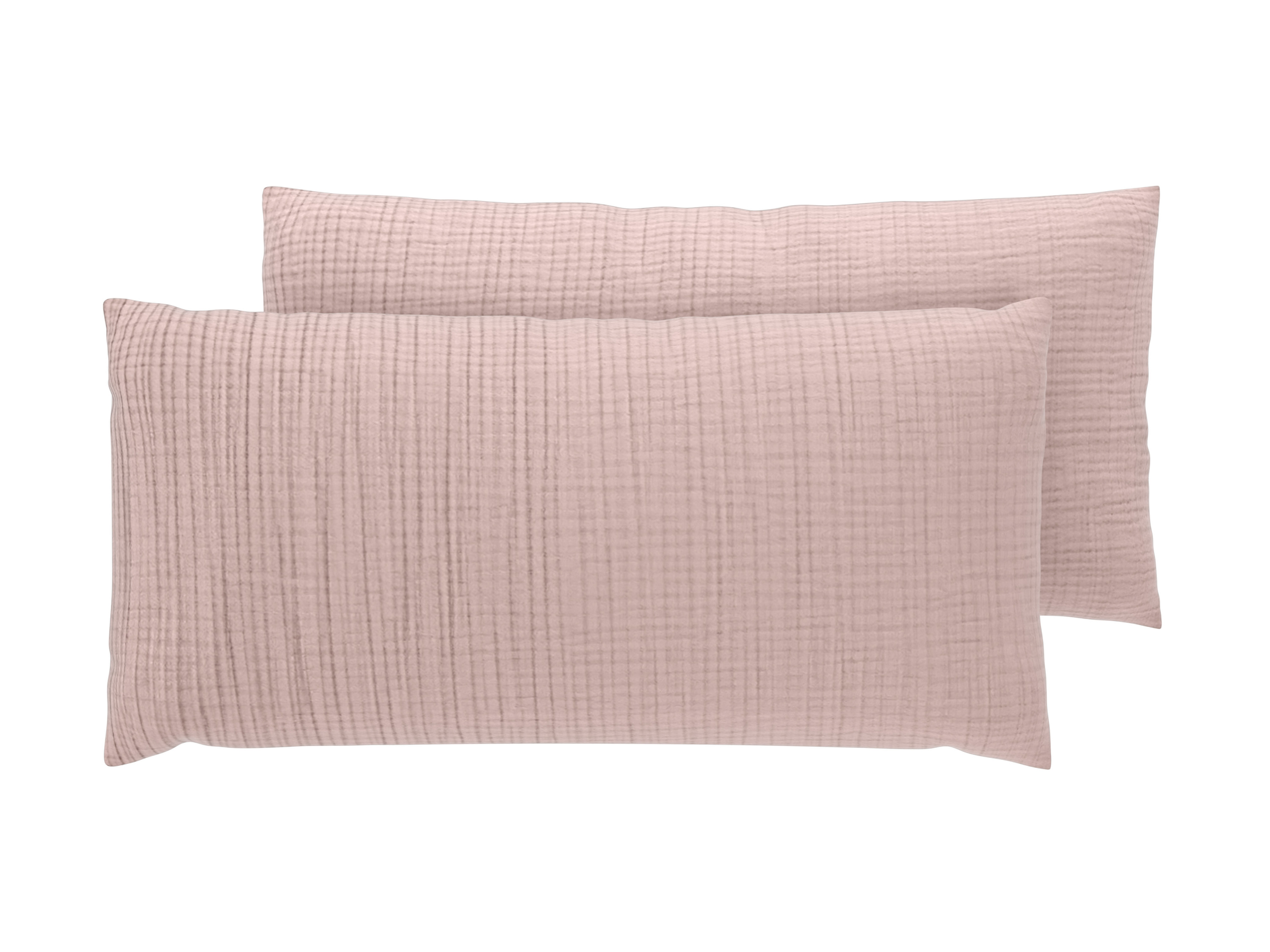 LIVARNO® Mušelínová obliečka na vankúš, 40 x 80 cm, 2 kusy (červená)