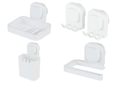 LIVARNO® Miska na mydlo/Súprava háčikov/Nádoba/Držiak na toaletný papier