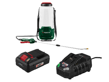 PARKSIDE® Aku tlakový postrekovač PDSA D3 + Smart akumulátor 20 V/4 Ah + Rýchlonabíjačka akumulátora 20 V/4,5 A