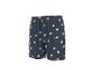 Námornícke modré pyžamové šortky so žltým citrónovým vzorom.