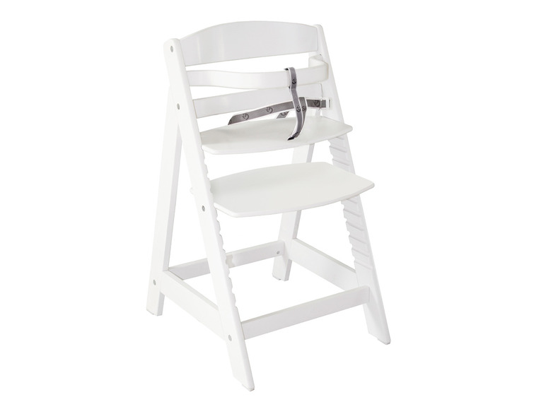 roba Detská drevená vysoká jedálenská stolička Sit Up (biela)