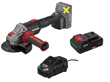 PARKSIDE® Aku uhlová brúska 20 V PPWSA 20 Li A1 + Smart akumulátor 20 V/4 Ah + Rýchlonabíjačka 20 V/4,5 A