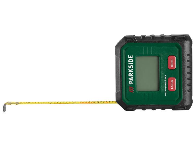 Parkside® Laserový merač vzdialenosti s meracím pásmom Plmb C3