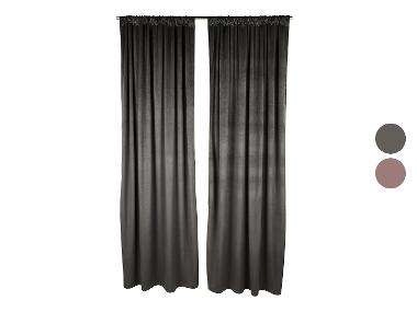 LIVARNO® Súprava velúrových závesov, 135 x 254 cm, 2-dielna