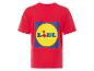 Červené tričko s logom Lidl.