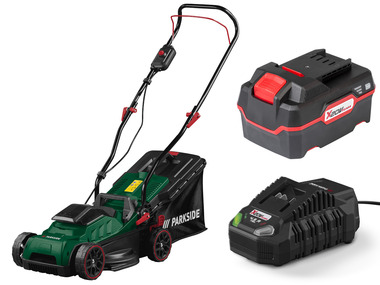 PARKSIDE® Aku kosačka na trávu + Akumulátor 20 V/4 Ah + Nabíjačka na akumulátor 20 V/4,5 A