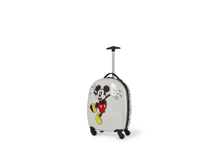 Biely detský cestovný kufor s motívom Mickey Mouse