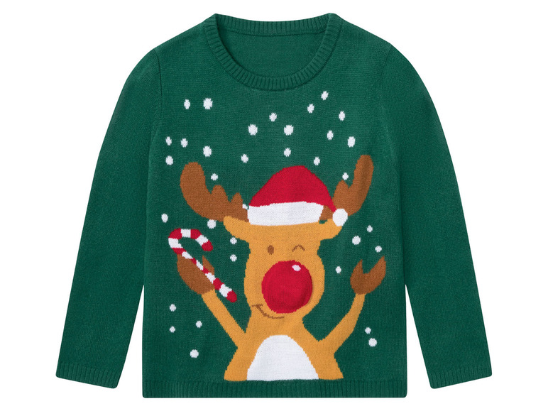 E-shop lupilu® Chlapčenský vianočný pulóver (110/116, zelená)
