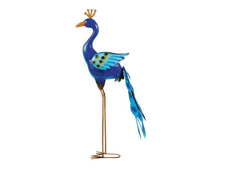 LIVARNO home Kovový dekoratívny vták (páv (stiahnutý chvost))