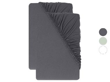 LIVARNO® Džersejové napínacie plachty, 90 – 100 x 200 cm