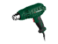Zelená teplovzdušná pištoľ Parkside.
