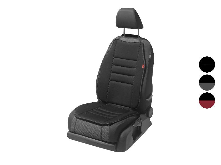 Čierny poťah na autosedačku s tromi farebnými možnosťami.