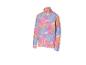 Tie-dye flísová bunda v ružovej, oranžovej a modrej farbe s celým zipsom