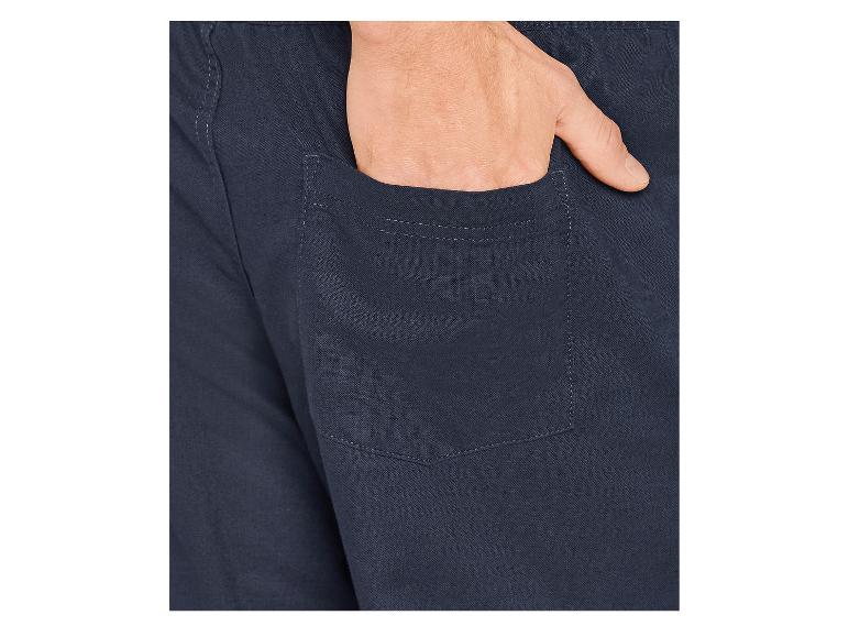 esmara Men Pánske nohavice s ľanom Premium (navy modrá, M (48/50))