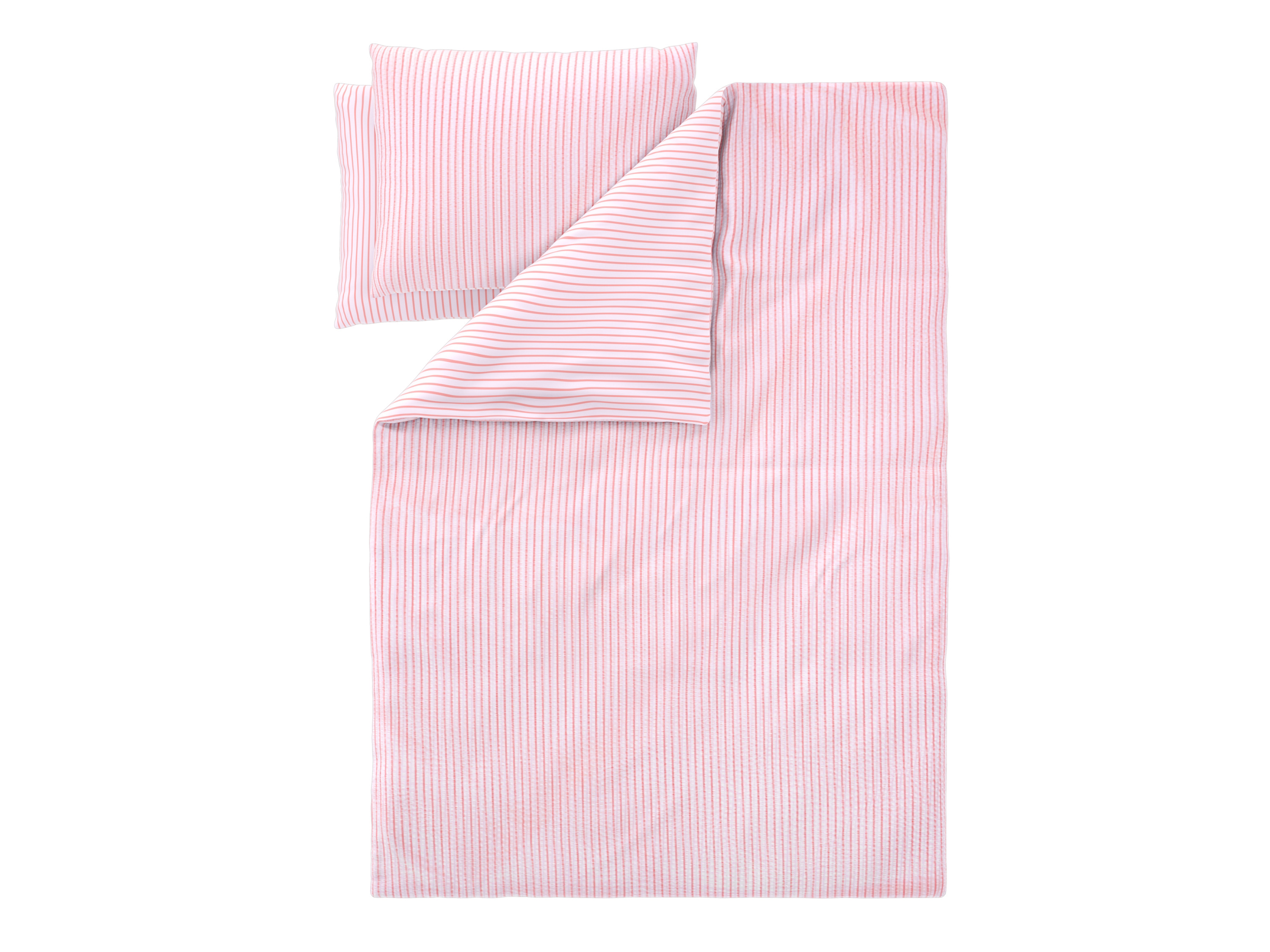 LIVARNO® Obojstranná posteľná bielizeň Seersucker, 200 x 220 cm (pruhy)