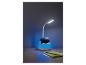 Stolová lampa s integrovaným držiakom na mobilný telefón.