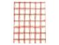 Flísová deka s bielym, červeným a hnedým károvaným vzorom