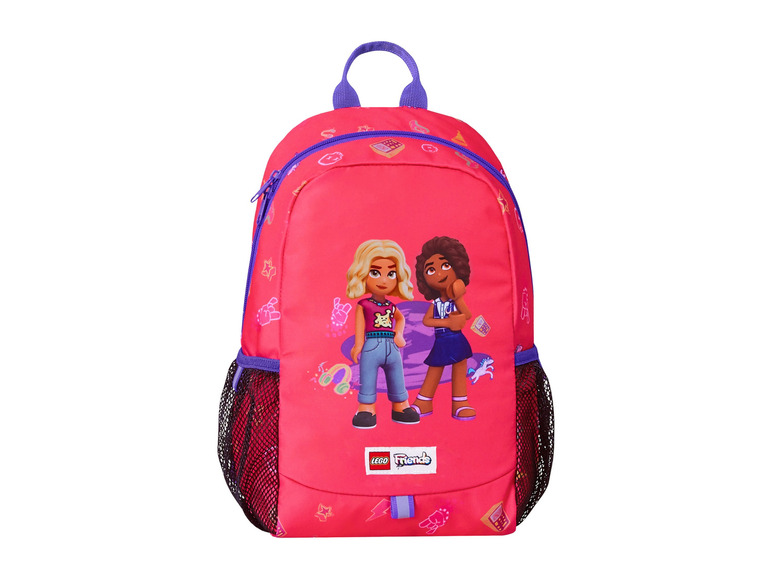 Ružový batoh LEGO Friends s dvoma dievčatami.
