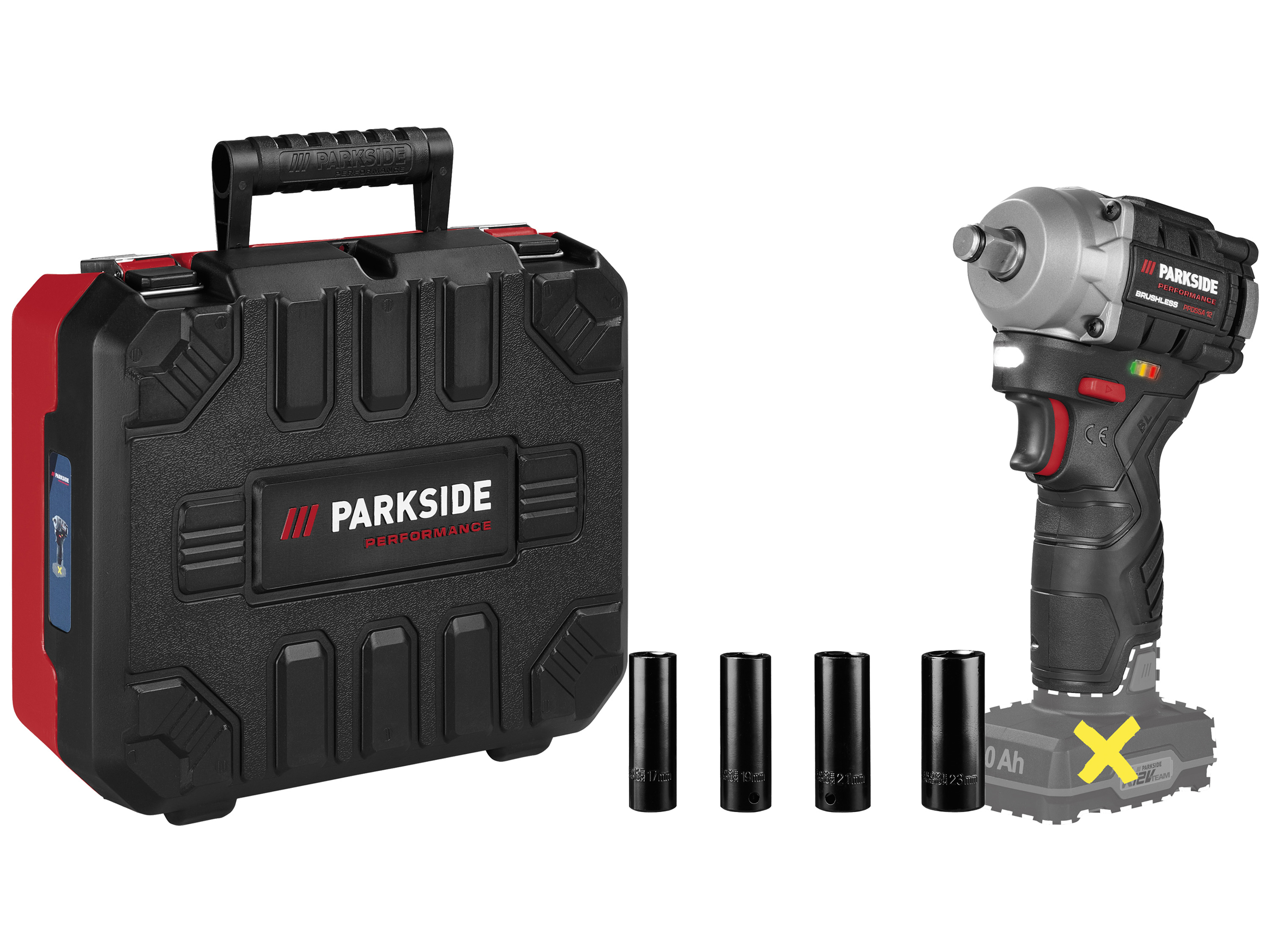 PARKSIDE PERFORMANCE® Aku rázový uťahovák PPDSSA 12 A1 – bez akumulátora