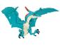 Modrá hračka Pteranodon s rozkladacími krídlami.