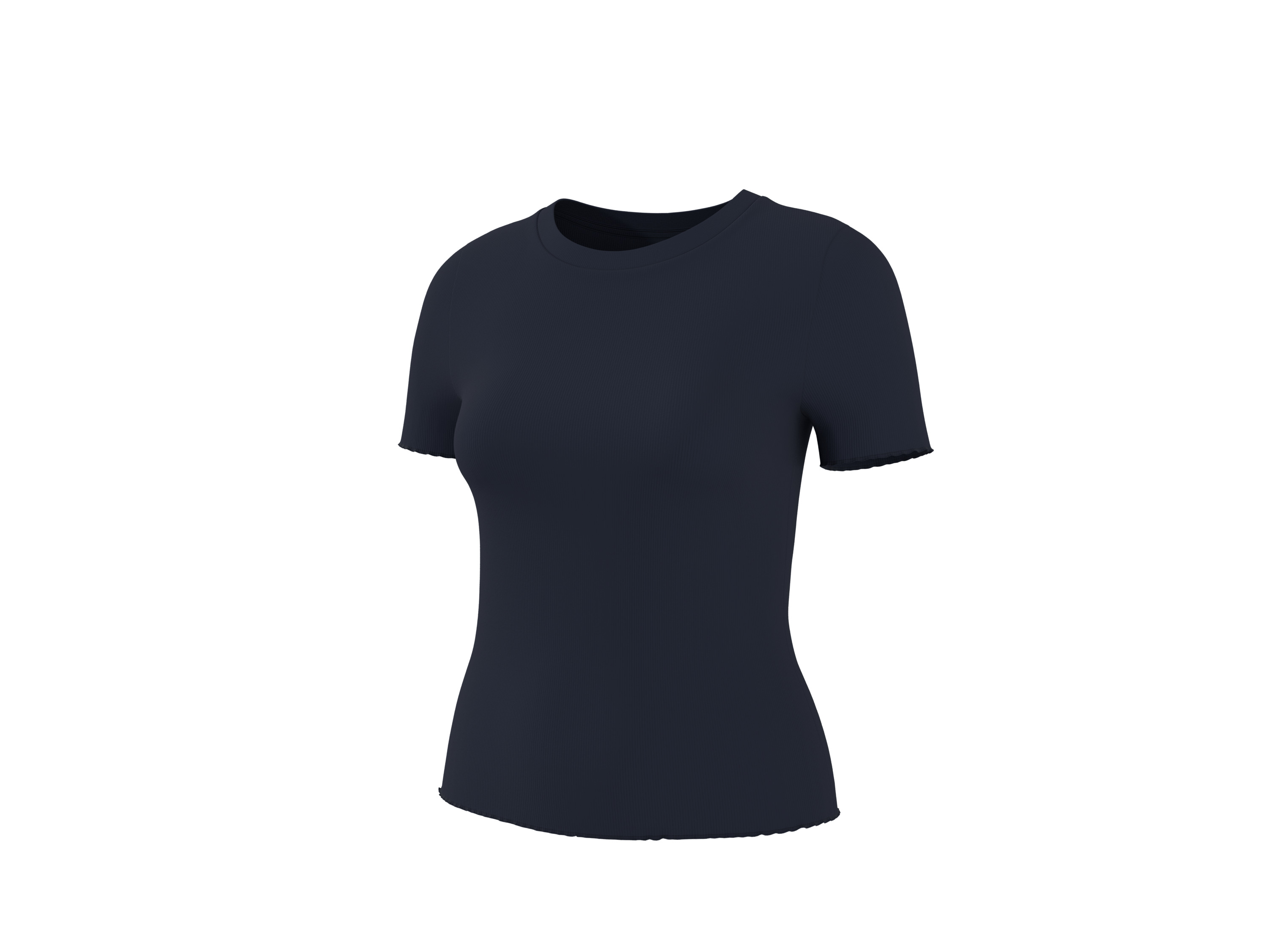 esmara® Dámske rebrované tričko (navy modrá, XS (32/34))