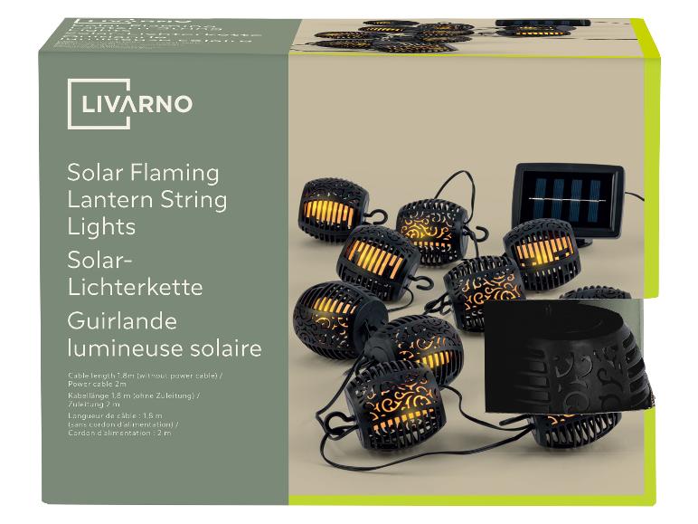 Solárne plamenné lampáše, girlanda s dĺžkou 1,8 m a 2 m napájacím káblom.