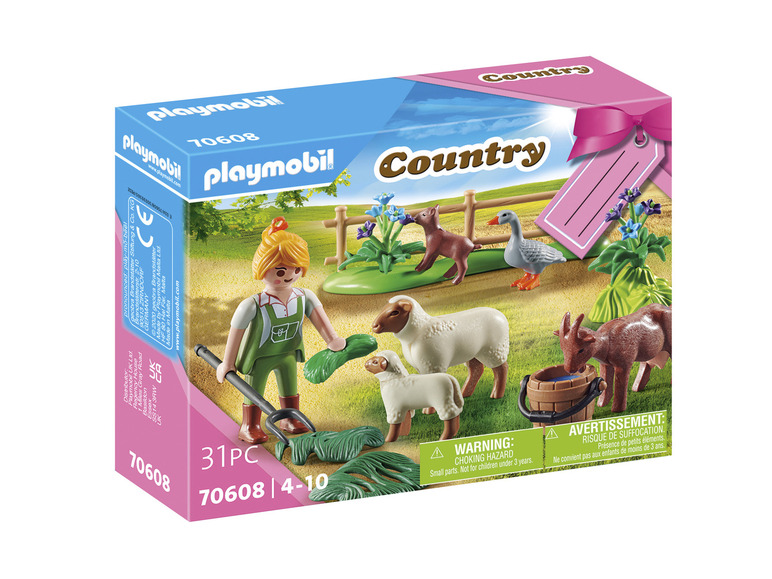 Playmobil Darčeková súprava na hranie s menovkou (farmárka so zvieratami)