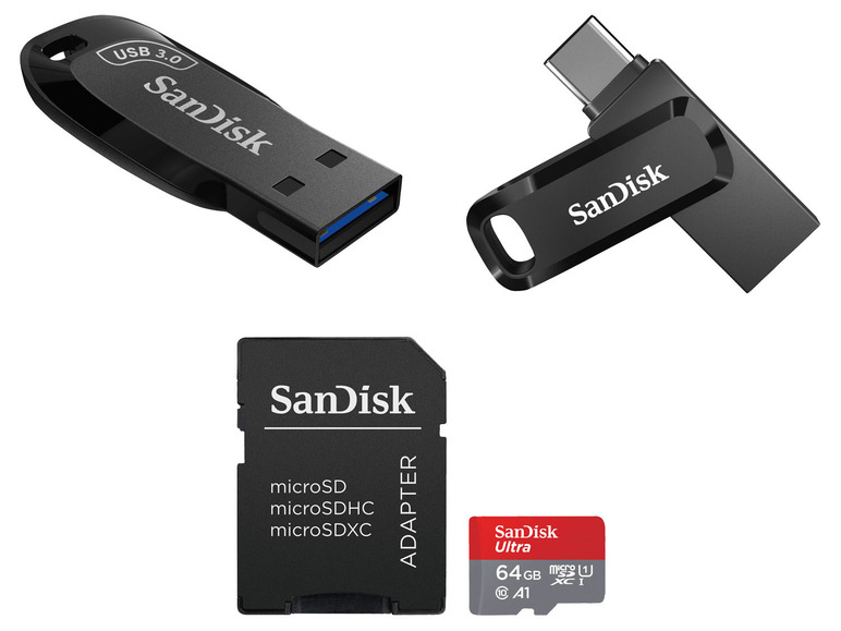 Prejsť na zobrazenie na celú obrazovku: SanDisk Pamäťová karta/USB, 64 GB – obrázok 1