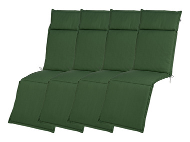 LIVARNO home Polstrovaná podložka na kreslo Houston, zelená, 4 kusy