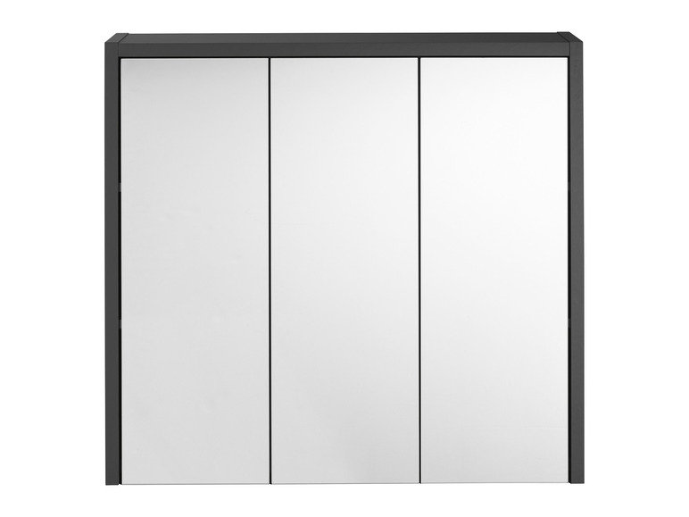 Prejsť na zobrazenie na celú obrazovku: LIVARNO home Zrkadlová skrinka Oslo, 65 x 60 x 17 cm, antracitová – obrázok 1