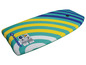 Bodyboard Schildkröt s žltými a modrými pruhmi.