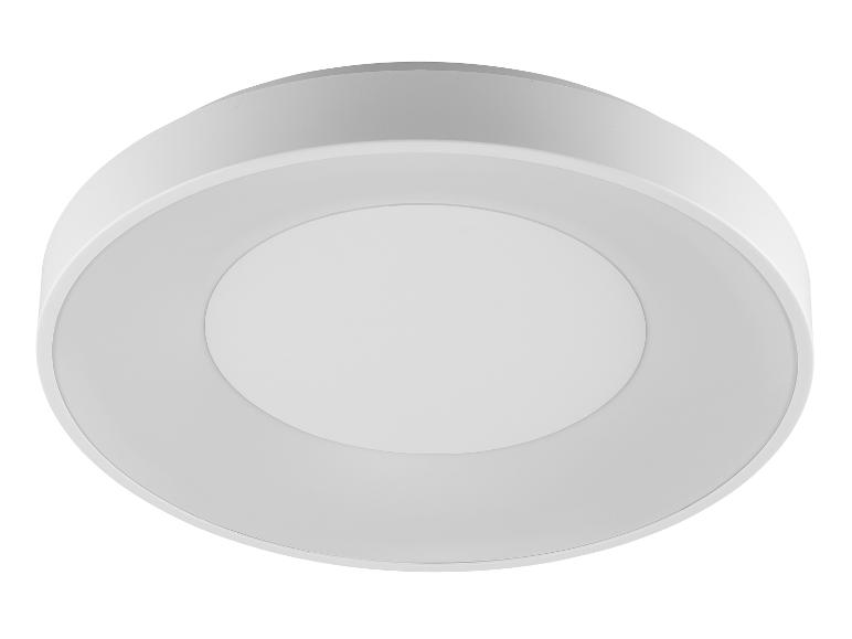 Biele okrúhle LED stropné svietidlo s jednoduchým dizajnom