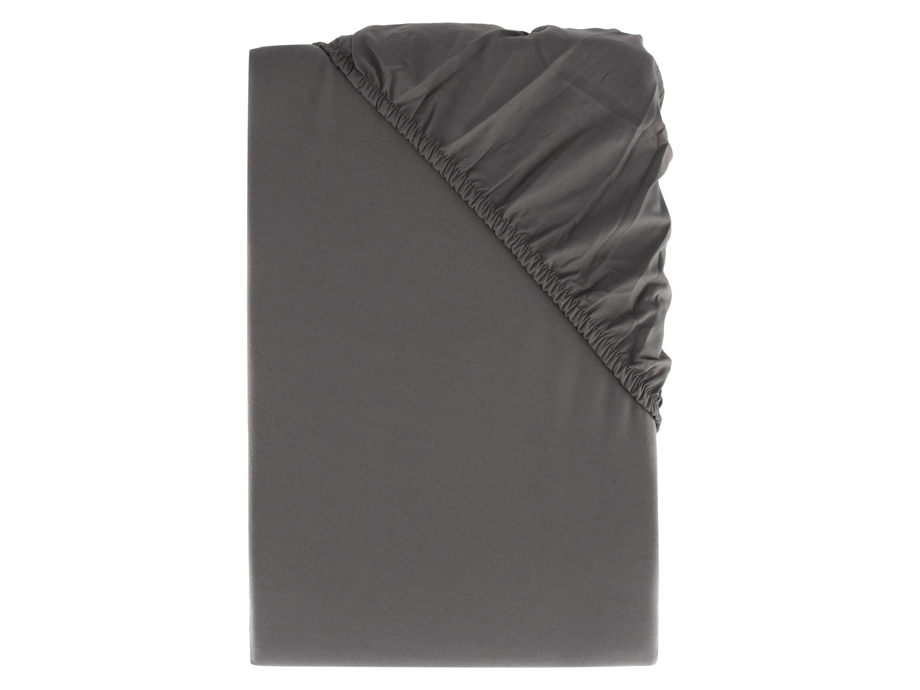LIVARNO home Perkálová napínacia plachta, 140 – 160 x 200 cm (sivá)