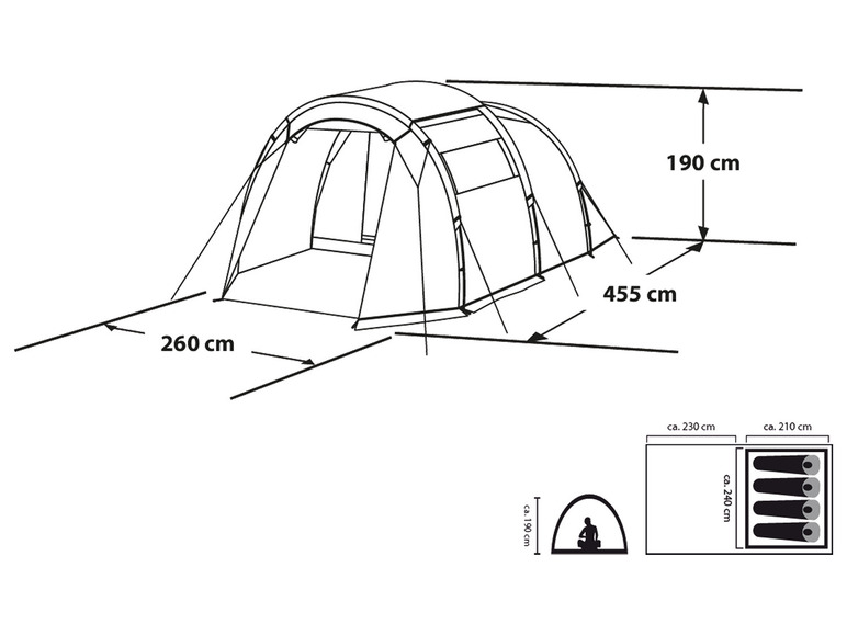 Prejsť na zobrazenie na celú obrazovku: Rocktrail Rodinný stan pre 4 osoby – obrázok 4