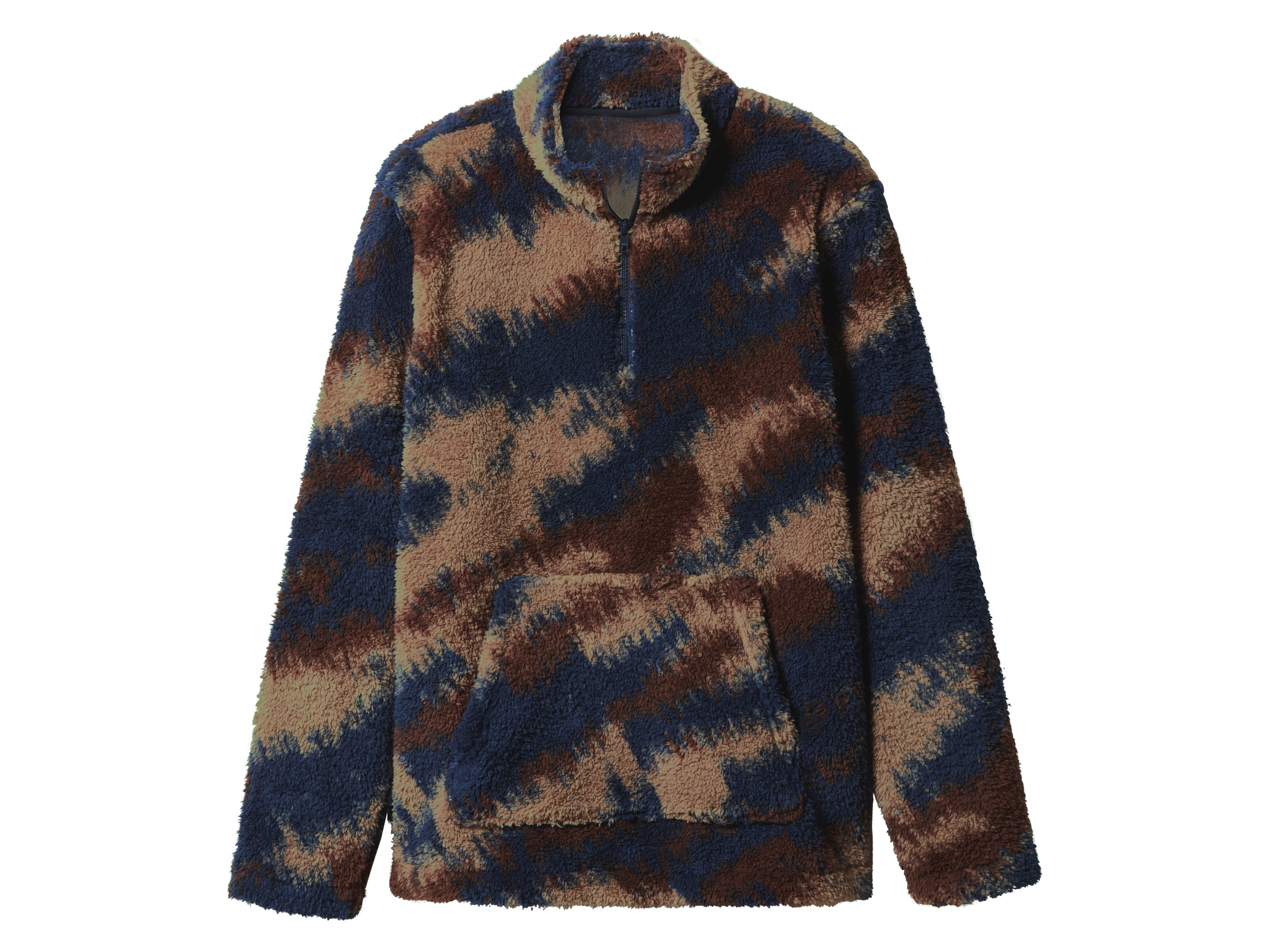 esmara Men Pánsky flísový sveter (navy modrá/hnedá, XXL (60/62))