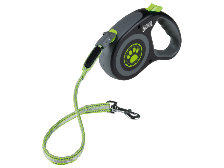 zoofari Psia vôdzka s LED (zelená/žltá, malý)