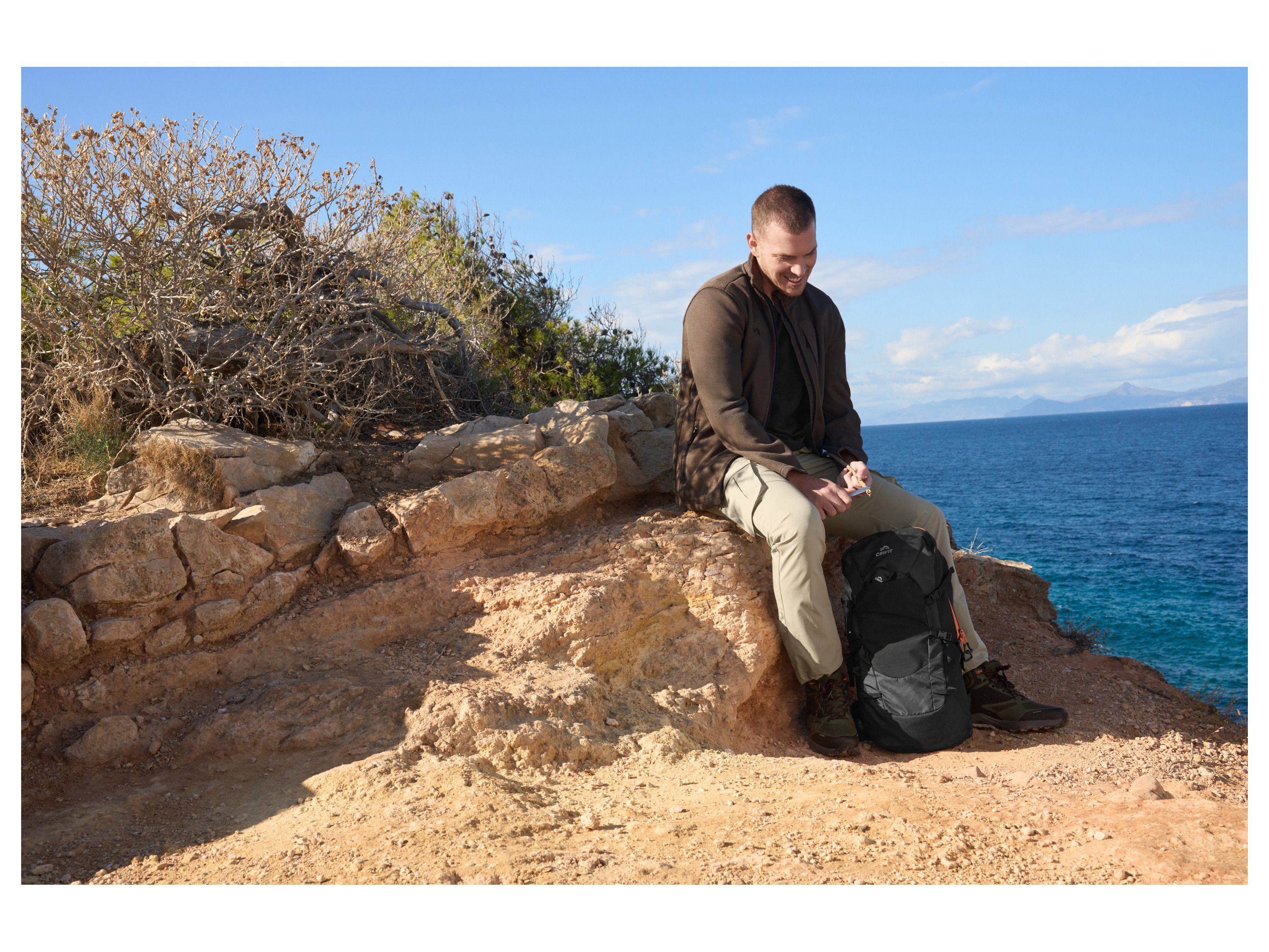 CRIVIT Pánska pletená flísová bunda - 3