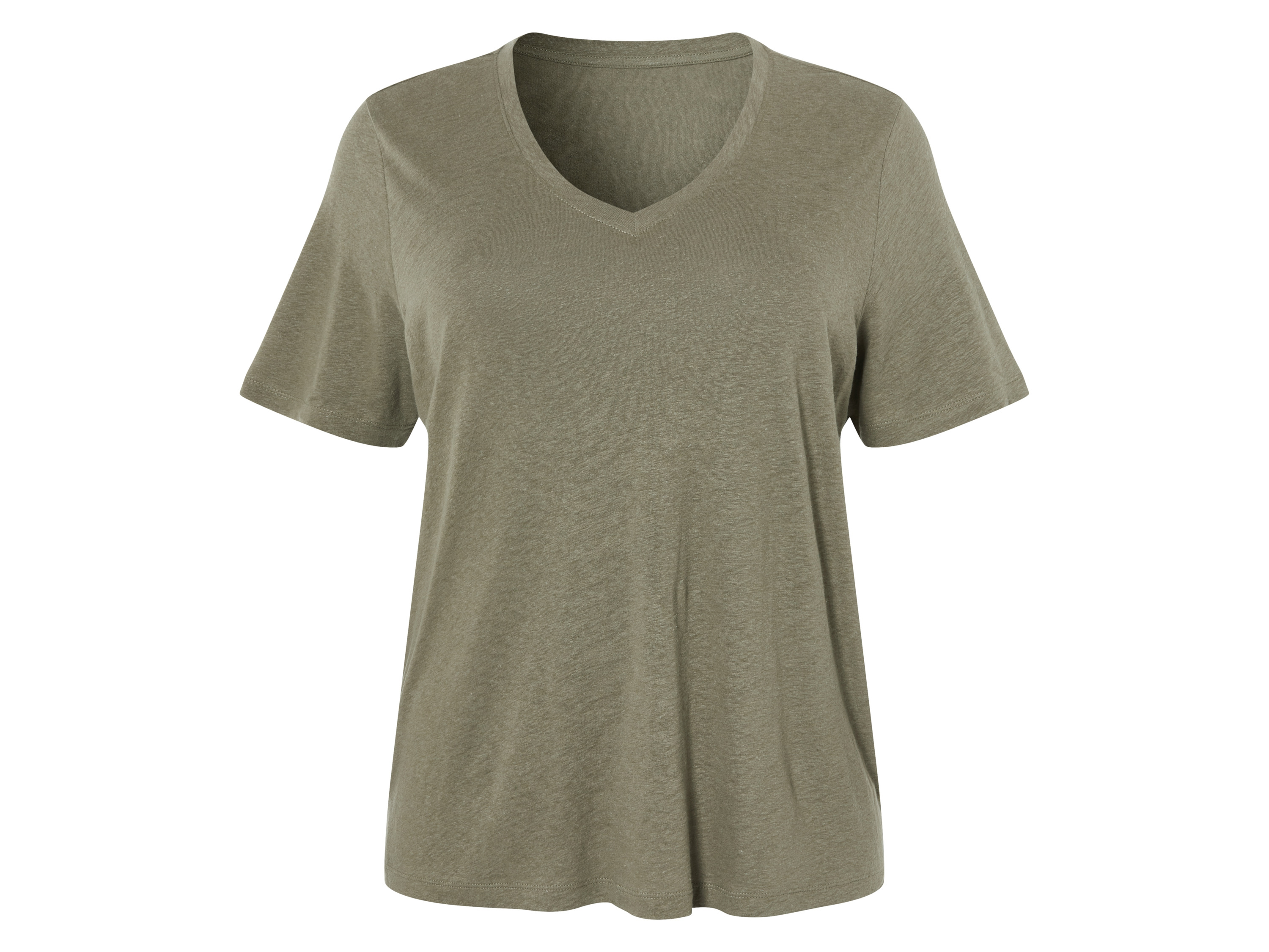 E-shop esmara® Dámske ľanové tričko XXL (olivová, 3XL (56/58))