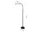 Čierna LED stojacia lampa s výškou 130 cm a hlavou lampy 28 cm.