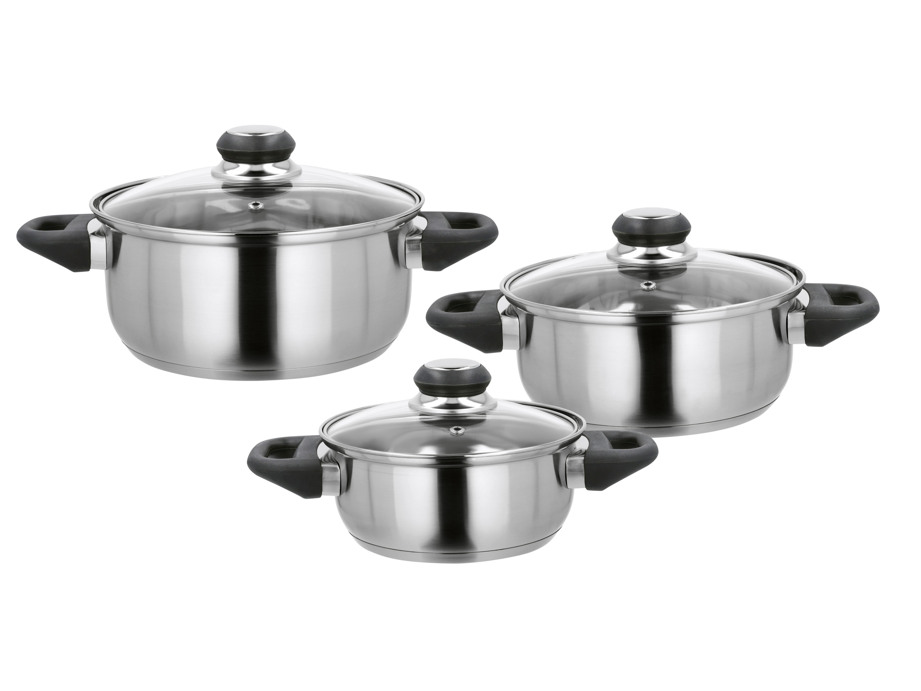 SILVERCREST® Súprava hrncov z ušľachtilej ocele, 6-dielna
