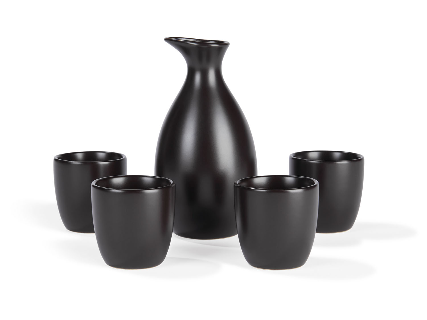 ERNESTO® Sake súprava, 5-dielna (čierna)