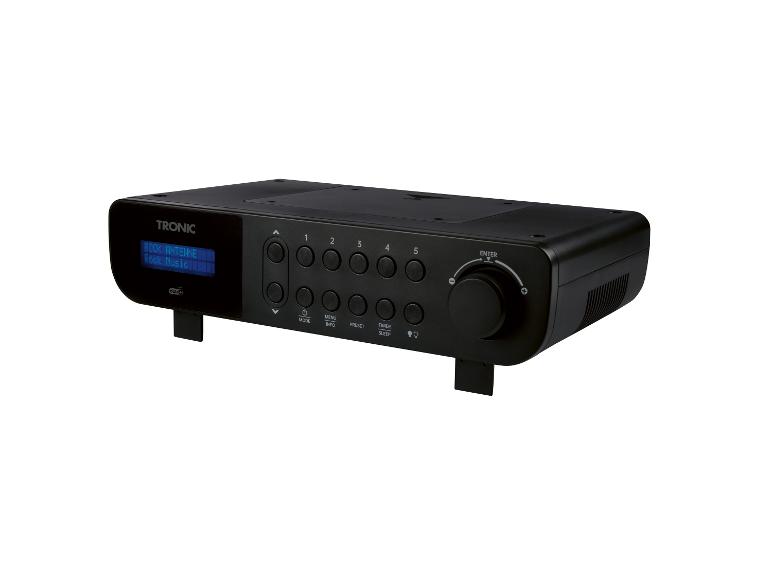 Rádio Tronic DAB+ s displejom zobrazujúcim 'ROCK ANTENNE Rock Music' a ovládacími tlačidlami
