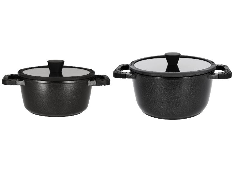 SILVERCREST® Hrniec z hliníkovej zliatiny, 20 cm + Hrniec z hliníkovej zliatiny, 24 cm