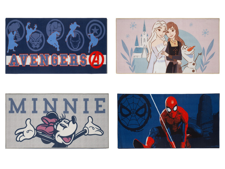 Koberčeky s motívmi Avengers, Frozen, Minnie Mouse a Spidermana